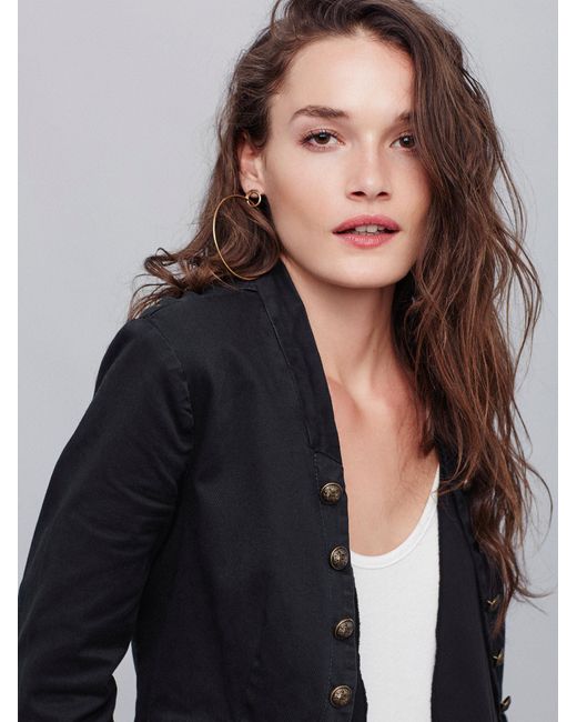 Free People Romantic Ruffles Jacket in Black Lyst